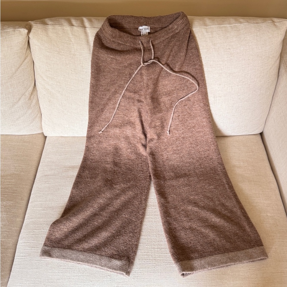 Flat White‎ Brown Casual Pants Size Small